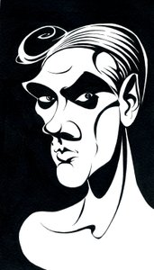 アダムクーパー-イングリッシュダンサーの風刺画 作： Neale Osborne
